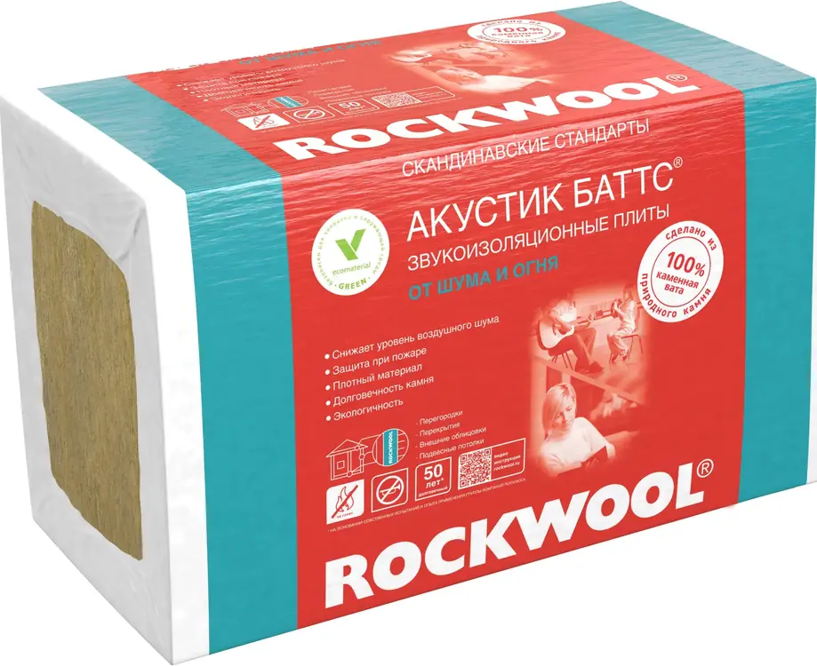 Минеральная вата негорючая типа rockwool плотность от 100 кг м куб