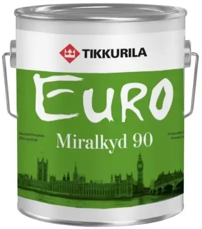 Тиккурила Euro Miralkyd 90 универсальная алкидная эмаль (900 мл) бесцветная