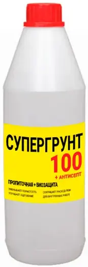 Super Decor ВД-АК-005 Супергрунт 100 + Антисепт грунт акриловый универсальный глубокого проникновения (1 кг)