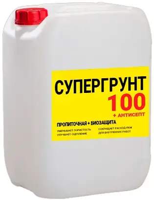 Super Decor ВД-АК-005 Супергрунт 100 + Антисепт грунт акриловый универсальный глубокого проникновения (30 кг)