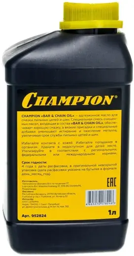 Champion Bar & Chain Oil масло адгезионное для смазки пильных цепей и шин (1 л)