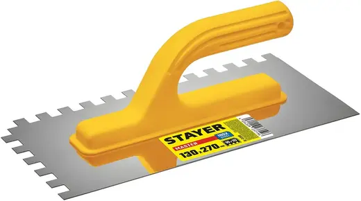 Stayer Master гладилка стальная зубчатая (270 мм зуб 10 * 10 мм)