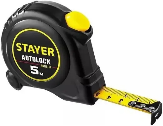 Stayer Auto Lock рулетка с автостопом (5 м*19 мм)