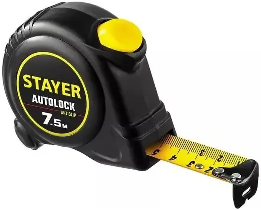 Stayer Auto Lock рулетка с автостопом (7.5 м*25 мм)