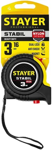 Stayer Professional Stabil рулетка профессиональная ударостойкая (3 м*16 мм)