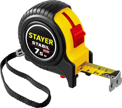 Stayer Professional Stabil рулетка профессиональная ударостойкая (7.5 м*25 мм)