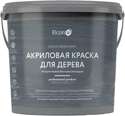 Elcon краска для дерева акриловая (9 л) слоновая кость