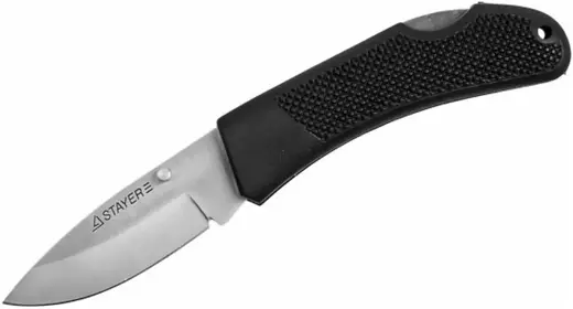 Stayer нож складной с обрезиненной ручкой (175 мм)