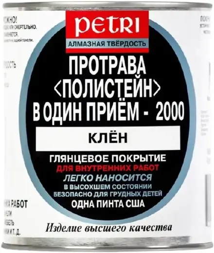 Петри Полистейн в Один Прием - 2000 полиуретановый цветной лак протрава (470 мл) клен