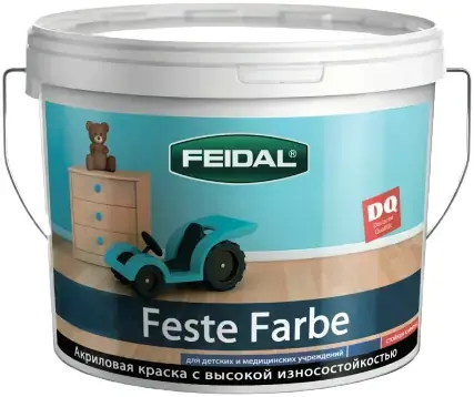 Feidal Feste Farbe акриловая моющаяся антивандальная краска (2.325 л) бесцветная база 2