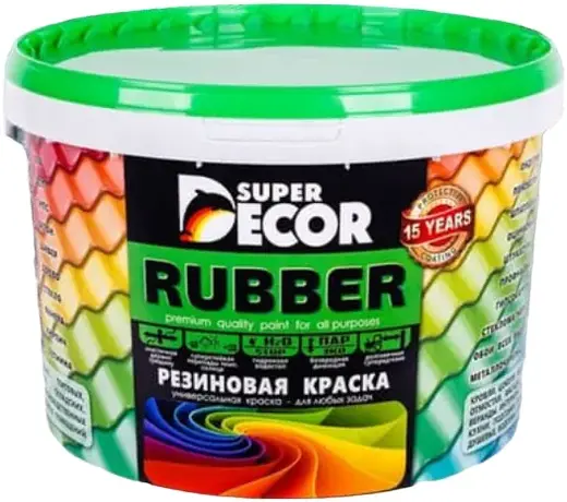 Super Decor Rubber краска резиновая (12 кг) белоснежная