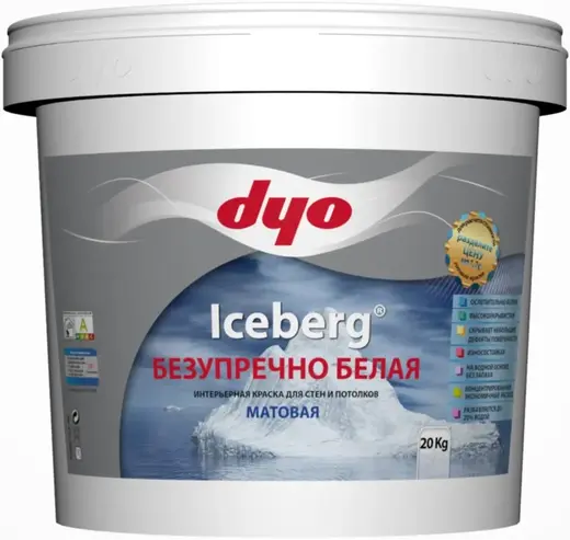 DYO Iceberg краска интерьерная для стен и потолков (20 кг) белая