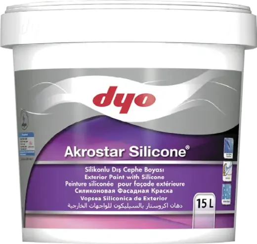 DYO Akrostar Silicone краска фасадная акрил-силиконовая (15 л) белая база С