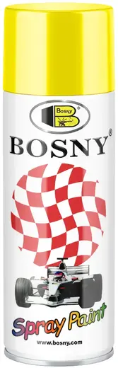 Bosny Spray Paint акриловая спрей-краска универсальная (520 мл) желтая №1018 Yellow