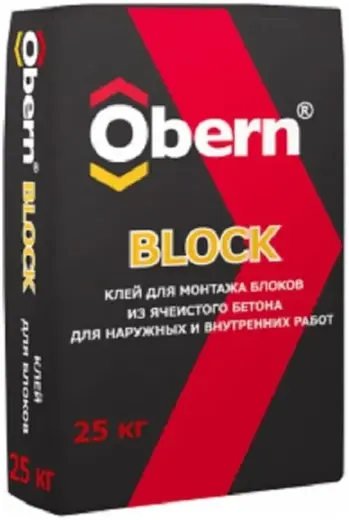 Obern Block клей для монтажа блоков из ячеистого бетона (25 кг) летний