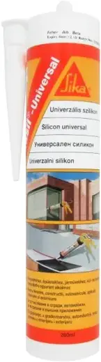 Sika Sikasil Universal эластичный ацетатный герметик на основе силикона (280 мл) белый