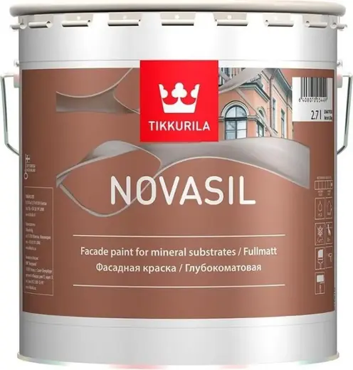 Тиккурила Novasil фасадная краска глубокоматовая (2.7 л) бесцветная