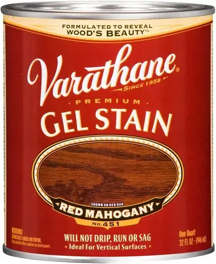 Rust-Oleum Varathane Gel Stain морилка-гель универсальная для внутренних и наружных работ (946 мл) красный махагон