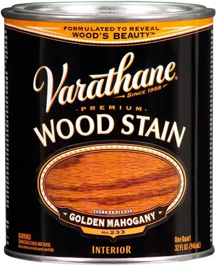 Rust-Oleum Varathane Wood Stain морилка на масляной основе (946 мл) золотой махагон