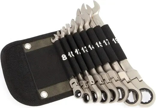 Дело Техники набор ключей комбинированных трещоточных шарнирных (8-19 мм 8 ключей + 1 фирменная сумка)
