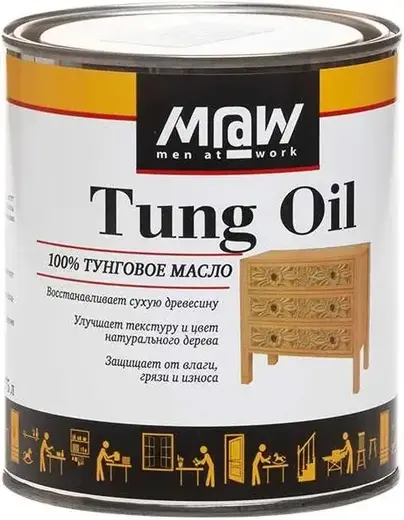 Men at Work Tung Oil 100 % тунговое масло (750 мл)