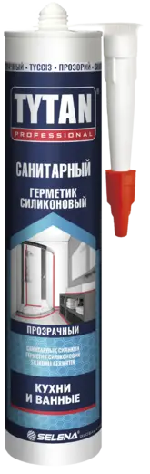 Титан Professional Кухни и Ванные герметик силиконовый санитарный (280 мл) бесцветный Россия