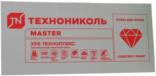 Технониколь Master XPS Техноплекс теплоизоляционная плита из экструзионного пенополистирола (0.58*1.18 м/40 мм 26-35 кг/м3)