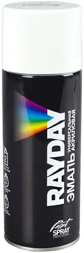 Rayday Paint Spray Professional эмаль универсальная акриловая (520 мл) белая RAL 9003 глянцевая