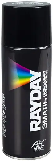 Rayday Paint Spray Professional эмаль универсальная акриловая (520 мл) черная RAL 9005 глянцевая