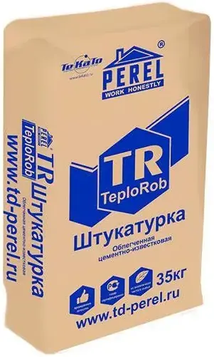 Perel Teplo Rob TR штукатурка цементно-известковая (35 кг)