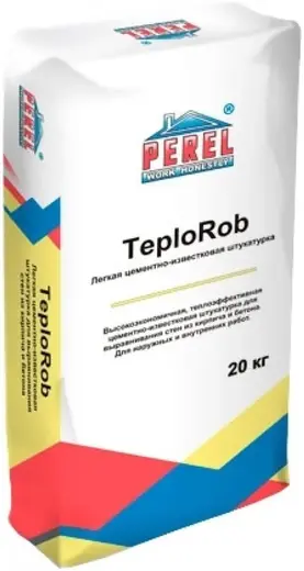 Perel Teplo Rob штукатурка цементно-известковая (20 кг)