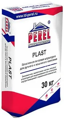 Perel Plast штукатурка гипсовая пластичная (30 кг) серая