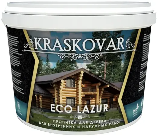 Красковар Eco Lazur пропитка для дерева (9 л) палисандр