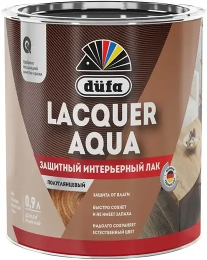Dufa Lacquer Aqua защитный интерьерный лак (900 мл) полуглянцевый