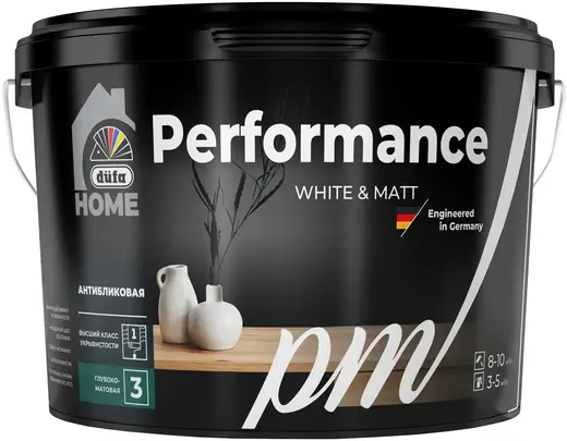 Dufa Home Performance антибликовая интерьерная краска (2.5 л) белая