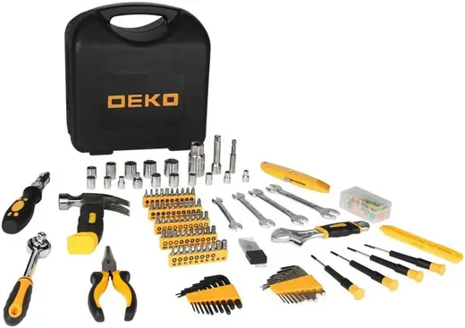 Deko DKMT165 набор инструмента универсальный для дома и авто (165 инструментов)