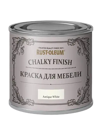 Rust-Oleum Chalky Finish краска для мебели ультраматовая (125 мл) античный белый