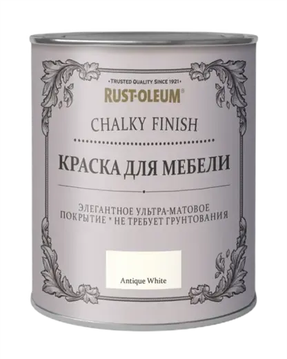 Rust-Oleum Chalky Finish краска для мебели ультраматовая (750 мл) античный белый
