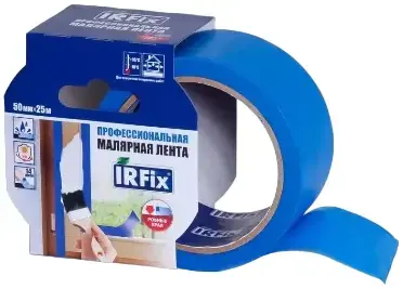 Irfix Extra лента малярная для деликатных поверхностей (50*25 м) синяя