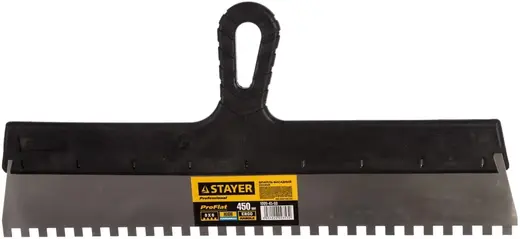 Stayer Professional Pro Flat шпатель зубчатый нержавеющий (450 мм) зубцы 8 * 8 мм