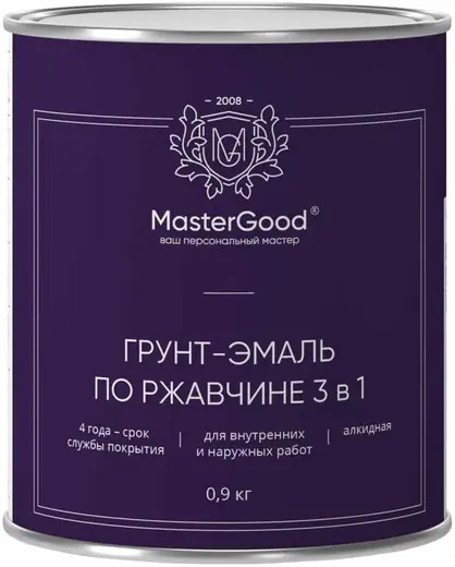 Master Good грунт-эмаль по ржавчине 3 в 1 (900 г) вишня