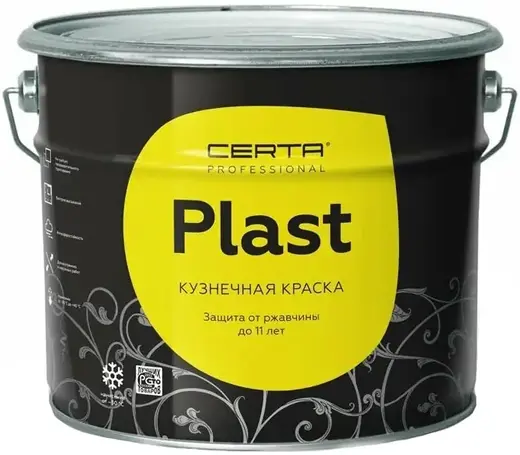 Certa Certa Professional Plast эмаль по металлу (10 кг) зеленая RAL 6005 полуглянцевая (до 150°C)