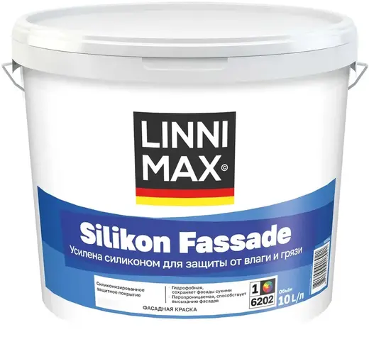 Linnimax Silikon Fassade краска силикон модифицированная (10 л) база 1