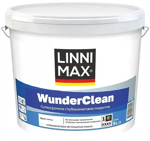 Linnimax Wunderclean глубокоматовая интерьерная краска (9 л) белая