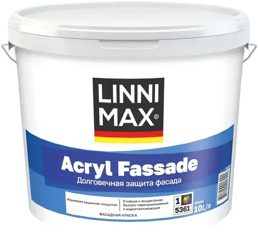 Linnimax Acryl Fassade краска для наружных работ (10 л)