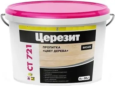 Ceresit CT 721 Visage декоративная пропитка с фактурой дерева (4 л)