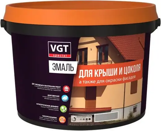 ВГТ ВД-АК-1179 эмаль для крыши и цоколя (10 кг) каштановая