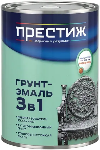 Престиж грунт-эмаль 3 в 1 по ржавчине универсальная (900 мл) зеленая