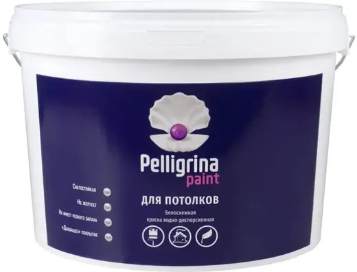 Pelligrina Paint краска водно-дисперсионная для потолков (15 кг) белая