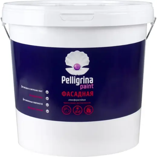 Pelligrina Paint Фасадная краска водно-дисперсионная атмосферостойкая (45 кг) белая